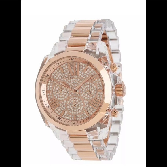 NIB MICHAEL KORS BRADSHAW 2 TONE ROSE GOLD MK5905 New in original box - Picture 2 of 7